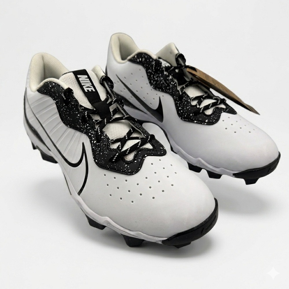 Nike Alpha Huarache 4 Keystone Mens 10 White Black DJ6524-106 Cleats